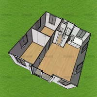 Présentoirs saisonnières de luxe en plastique, maison modulaire pliable et extensible, 2 chambres à coucher, maison avec conteneur, 20/40 pieds