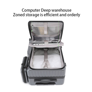 <span class=keywords><strong>Maleta</strong></span> de Viaje con Apertura Frontal, Gran Capacidad, 20 Pulgadas, con Doble Apertura y Candado de Combinación - Product Image 4