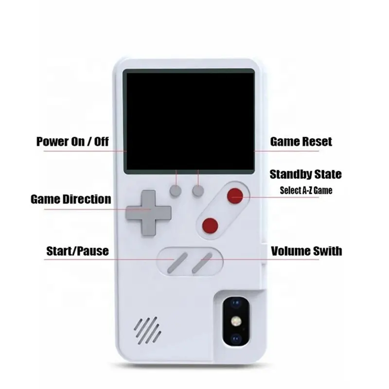 Vendita calda schermo a colori Display 36 gioco classico custodia per smartphone ricaricabile per game boy case iphone 12 mini 12 pro max