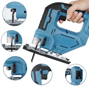 Sierra de calar inalámbrica de 18 V con batería de iones de litio, 130 mm de profundidad de corte, motor sin escobillas, herramienta profesional para cortar madera con accesorios - Product Image 5