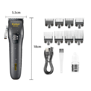 Kemei Electric <b>Hair</b> <b>Clipper</b> KM-2228 Digital Display Waterproof Professional Trimmer With Brushless Motor USB Charging - Product Image 5