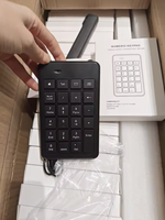 Keypad Numerik Mini Mekanik Portabel 23-Tombol USB-C Berkabel untuk Akuntansi Keuangan, Notebook, Tablet, dan Ponsel