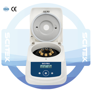 Mini centrifugeuse haute vitesse SCITEK 300-15000 tr/min, fonctionnement par impulsions, moteur CC sans balais, capacité du rotor 0,2-2 ml, 15100xg RCF max pour laboratoire - Product Image 3