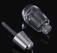 Vente en gros de flacons compte-gouttes en verre transparent de luxe personnalisés de 30 ml et 50 ml, contenants vides pour huiles essentielles, soins de la peau, sérums