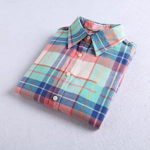 Le camicie di flanella a maniche lunghe da <span class=keywords><strong>donna</strong></span> con motivo a <span class=keywords><strong>quadri</strong></span> di moda accettano il logo personalizzato - Product Image 5