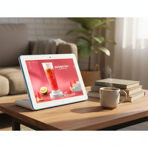 แท็บเล็ตสำหรับร้านค้า รุ่น L พร้อมเครื่องเล่นโฆษณา AD Player PC กล้อง POE หน่วยความจำ 2+16GB ระบบ Android ไฟส่องด้านข้าง ป้ายดิจิตอล RK3288 แท็บเล็ตสำหรับร้านค้า - Product Image 1