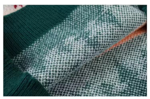 <span class=keywords><strong>Pull</strong></span> en jacquard de coton surdimensionné à col rond, broderie personnalisée, motif de Noël d'hiver, football, dessin animé - Product Image 4