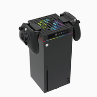 Ventilateur de refroidissement RGB pour console Xbox Series X avec support pour casque et crochet pour manette, accessoire anti-poussière et dissipation thermique