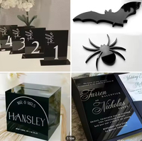 Plaque en acrylique noir pour découpe laser, format personnalisé, panneau PMMA opaque, plexiglas pour signalétique, gravure DIY, épaisseur 1/8 po (3 mm)