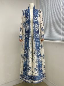 Miyake เสื้อคลุมยาวของผู้หญิงพิมพ์ลาย, เสื้อคลุมยาวฤดูใบไม้ร่วงร้อยกันลม - Product Image 6