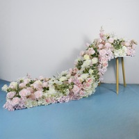 Nouvelle Guirlande de Fleurs Artificielles Réalistes en Soie (Roses et Pivoines) pour Décoration Florale sur Pied, Mariages, Événements, Tables et Salons