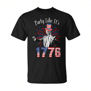 Camiseta con diseño patriótico del Día de la Independencia de 1776, color negro, para hombre, diseño patriótico del 4 de julio - Product Image 2