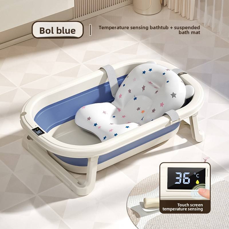 Tappetino da bagno termoregolante blu a forma di stella per vasca singola.