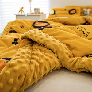 100*150 cm tamaño personalizado aceptable dibujos animados impreso bebé tipos cómodo edredón Manta con tela de algodón Fuzz - Product Image 2