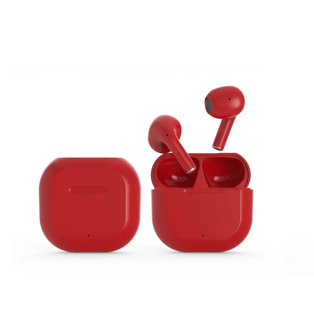 Auriculares inalámbricos con Bluetooth v5.2, dispositivo de audio elegante, multicolor, color rojo, tws, productos en promoción