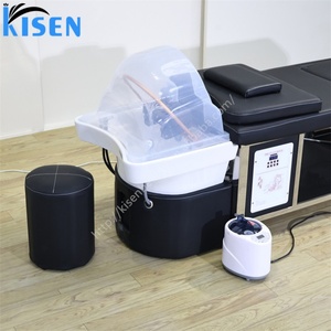 KISEN Adjustable Electric <b>Backrest</b> Head Spa Acrylic Basin Pedicure Foot Head Massage Hair Washing Massage <b>Bed</b> Salon Shampoo <b>Bed</b> - Product Image 2