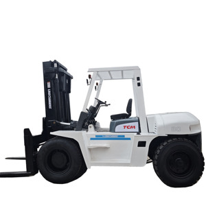 รถยกดีเซล TCM FD80 มือสอง ราคาโรงงาน รับน้ำหนัก 8 ตัน พร้อมไฮดรอลิกไซด์ชิฟเตอร์และยางตัน ขาย - Product Image 1