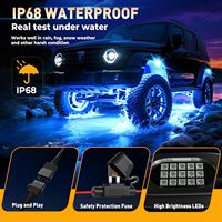 Kit de Luces RGB para Bajos de Coche, 4/6/8/10/12/14 Módulos con App y Control Remoto, Luz LED Subliminal IP68 para Ruedas de Camioneta, ATV, UTV, SUV