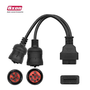 OBD2 arayüzü ağır kamyon teşhis Y OBD2 kablo ağır kablo j1939 j1708 j1578 6Pin J1708 + 9Pin j1939