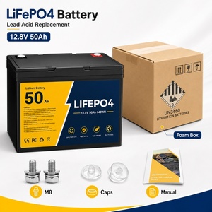 Batterie solaire LiFePO4 12,8 V 50 Ah, batterie lithium à cycle profond pour stockage d'énergie solaire, système hors réseau - Product Image 2