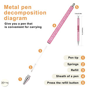 Regalos de Boda, Bolígrafos Retráctiles con Tinta Brillante de Color Brillante, Resina Epoxi Pre-Brillante, con Logotipo - Product Image 3