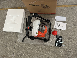 Herramientas de Jardín, Perforadora de Tierra, Máquina Perforadora de Agujeros en el Suelo, Perforadora de Tierra a Gasolina de 63 cc con Freno - Product Image 4
