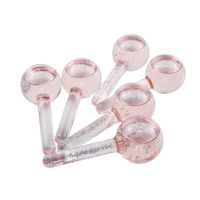 Soins de beauté globes de glace faciaux scintillants d'or rose Magic gel non-freeze massage cooling gel globes de glace pour le visage