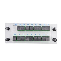 Kotak ABS Splitter PLC Rak Mount LGX SPLITTER SC UPC SC/APC Konektor Tipe Kaset 1X16 Pembagi Serat Optik