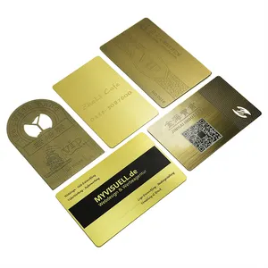 Kartu NFC Logam Emas Keanggotaan Terukir Kustom Mewah