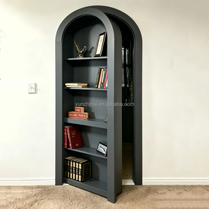 <span class=keywords><strong>Porte</strong></span> de bibliothèque dissimulée en bois naturel avec arche pour bureau et chambre à coucher - Product Image 6