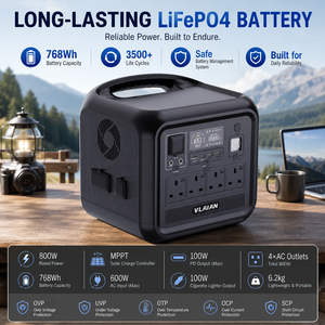 Estación de Energía Portátil de Carga Rápida 220V, Inalámbrica, de Emergencia, para Camping, 600W 800W 1000W, para Exteriores - Product Image 3
