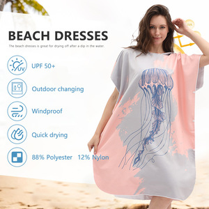 Cape de plage imprimée pour adulte, écologique, à séchage rapide, serviette de bain pratique, peignoir de change, plongée, natation, sources <span class=keywords><strong>chaudes</strong></span> - Product Image 3