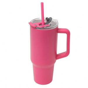 Custom 40oz Outdoor Travel Car Double-Walled <b>Large</b> Capacity Thermal Insulation Cold Ice King Tumbler <b>Cup</b> Mug with Straw Handle - Product Image 1