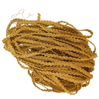 Ruban de garniture tressé métallique or et argent en forme de vague S de 10 mm (1 cm) pour couture de vêtements, textile, bricolage, dentelle de chapeau, rembourrage et garnitures ethniques