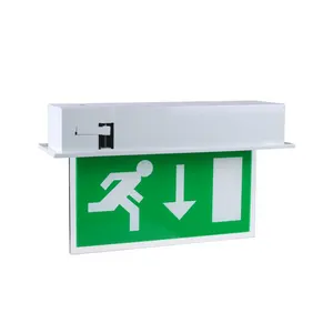 Exit Sign Emergency Light Factory Wholesale Rechargeable Exit Sign Emergency Light Corridor 3W Exit Sign Emergency Light