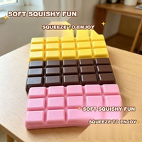 Jouet anti-stress souple en PU en forme de barre de chocolat de 16 cm, à remontée lente, collant, pour le bureau/l'école, pour garçons/filles, en vrac HUIZHEN