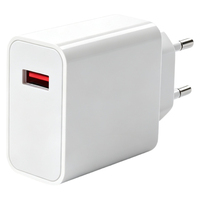 Boîtier de chargeur Y008 avec prise EU, un seul port USB-A, en plastique