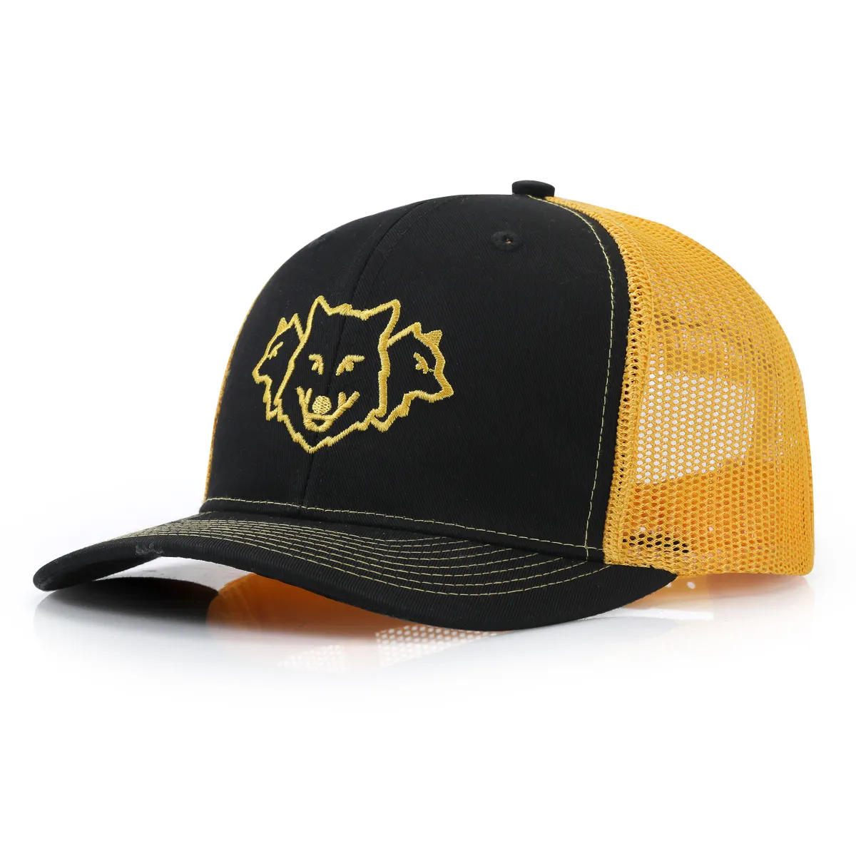 OEM Custom 6 Panel Pre Curved Brim Mesh Richard son Hüte, Großhandel Truck Gorras, gestickte Logo Trucker Cap