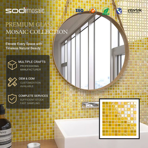 Luxury Style Bedroom Interior <strong>Background</strong> Decor Rainbow Color Glass Mosaic Tile Wall with Mesh Mounted - Product Image 1