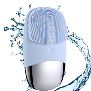 Brosse nettoyante faciale sonique en silicone rechargeable par USB, étanche, électrique, pour le visage et le corps, pour un nettoyage en profondeur des pores - Product Image 1