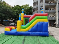 Château gonflable de luxe multicolore personnalisé, château combiné de saut pour enfants et adultes