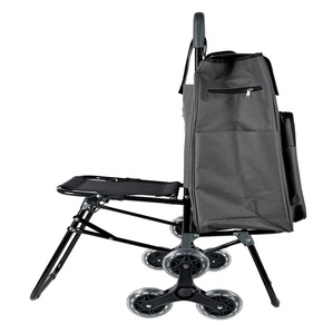 Nueva bolsa de carrito de compras plegable para escaleras de escalada con silla - Product Image 4