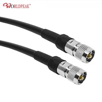 كابل توصيل رغوي 1/2 بوصة UHF PL-259 ذكر إلى UHF PL259 ذكر، كابل خارجي من البولي إيثيلين، تجميعة كابل صلب فائق المرونة 1/2 بوصة