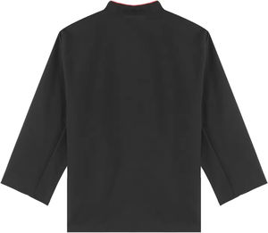 Veste de <span class=keywords><strong>barman</strong></span> unisexe à double boutonnage en soie gaufrée à manches longues, uniforme professionnel pour le service de bar - Product Image 4