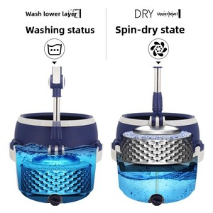 Household Single Barrel Rotating Stainless Steel <strong>Mop</strong> Bucket Round Rotating <strong>Mop</strong> <strong>Floor</strong> Cleaning 360 Rotating <strong>Mop</strong> Bucket - Product Image 2
