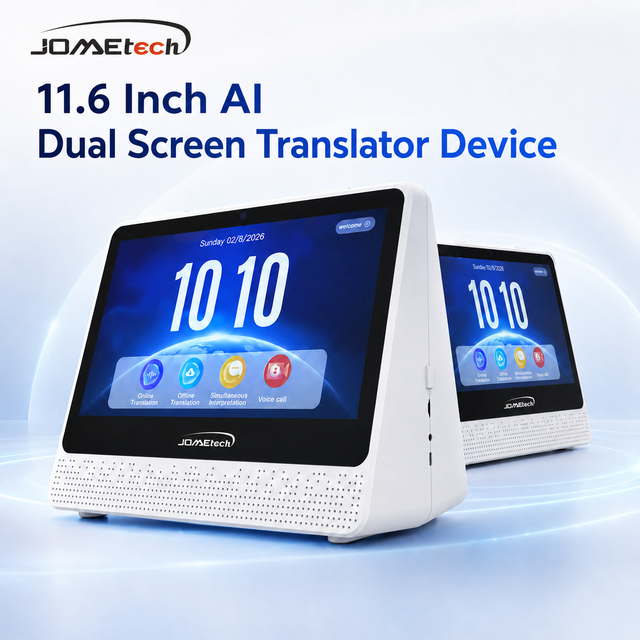 11.6 Inch AI Dual Screen Translator Device OLED Display Face-to-face Translation Wi-Fi for Hotel Reception Business Meetings 148