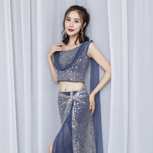 DD005 Belly Dance Practice Dress Colorful Beads Embroidery <strong>Sexy</strong> Off-the-shoulder <strong>Fairy</strong> <strong>Costume</strong> - Product Image 6