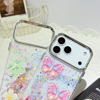 Coque de protection pour iPhone 17 Pro Max, motif papillon étoilé et rêve brisé, design unique et élégant pour femme