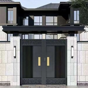 Style moderne Porte de maison pivotante en aluminium de haute qualité Nouveau design Passage pédestre pour jardin Service de modélisation 3D inclus - Product Image 4