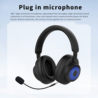 Auriculares Inalámbricos para Juegos 2.4G Mejorados, BT 5.4, Baja Latencia, Multicompatibles con TV/PC/PS4/Móvil, con Micrófono